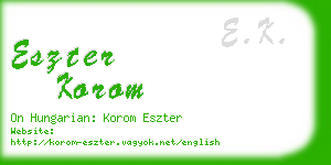 eszter korom business card